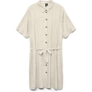 VERO MODA dam Vmthea Ss Short Shirt Dress WVN Noos, Moonbeam, XL VERO MODA dam Vmthea Ss Short Shirt Dress WVN Noos, Moonbeam, XL