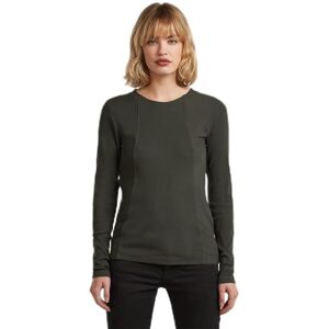 G-STAR A line Slim Rib r t ls wmn, Grå (Asfalt D26903-e136-995), S G-STAR A line Slim Rib r t ls wmn, Grå (Asfalt D26903-e136-995), S