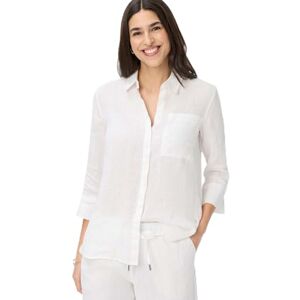Brax Damer Style.Vicki Pure Linen, solid blus, Vit, 46 Brax Damer Style.Vicki Pure Linen, solid blus, Vit, 46