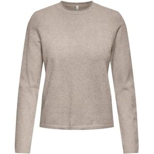 ONLY Onlloyal Ls Oneck pullover KNT Nca tröja, beige, S dam, Beige färg, S ONLY Onlloyal Ls Oneck pullover KNT Nca tröja, beige, S dam, Beige färg, S