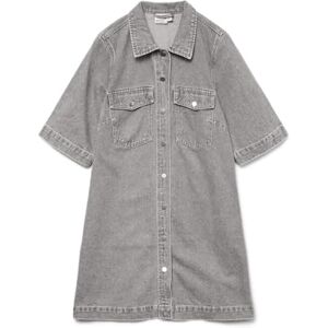 VERO MODA dam Vmfenja 2/4 kort denim klänning Ga Noos, Ljusgrå denim, XS VERO MODA dam Vmfenja 2/4 kort denim klänning Ga Noos, Ljusgrå denim, XS