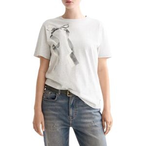 Scotch & Soda konstverk normal passform t-shirt, Ljusgrå melange U051, L Scotch & Soda konstverk normal passform t-shirt, Ljusgrå melange U051, L
