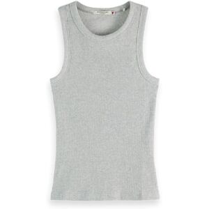 Scotch & Soda Dam Core Rib Racer Tank Top, Grå Melange 0606, M Scotch & Soda Dam Core Rib Racer Tank Top, Grå Melange 0606, M