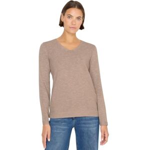 Cecil V-ringad tröja Toffee Cream Heather Melange XL Cecil V-ringad tröja Toffee Cream Heather Melange XL