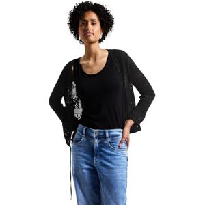 Street One Dam öppen Ajour-look jacka, svart, 38 Street One Dam öppen Ajour-look jacka, svart, 38