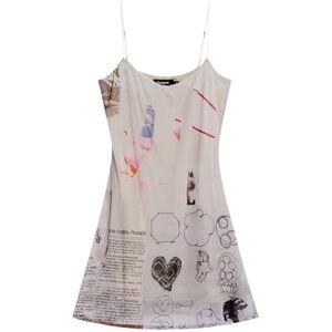 Desigual Vest_Light Collage_LACRO, 6008 Beige, XL, Brunt, XL Desigual Vest_Light Collage_LACRO, 6008 Beige, XL, Brunt, XL