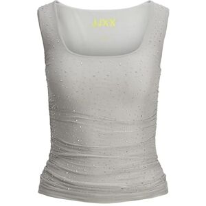 JACK & JONES JACK&JONES JXKIA SAGA SL Shine REV TOP WVN, Grå flanell/detalj: silver Rinestone, S JACK & JONES JACK&JONES JXKIA SAGA SL Shine REV TOP WVN, Grå flanell/detalj: silver Rinestone, S