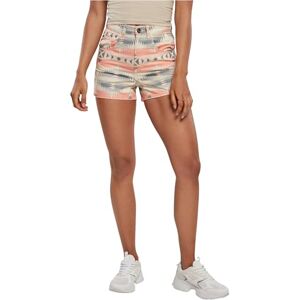 Urban Classics Dam Inka Highwaist Shorts, Summerinka, XS Urban Classics Dam Inka Highwaist Shorts, Summerinka, XS