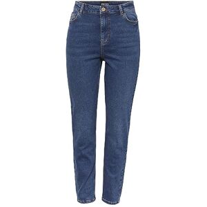 PIECES Kesia High Waisted ankellängd mammajeans, Mörkblå denim, M PIECES Kesia High Waisted ankellängd mammajeans, Mörkblå denim, M