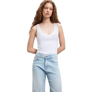 Mavi Dam Strap V Neck Basic blus, Vit, M Mavi Dam Strap V Neck Basic blus, Vit, M