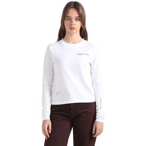 Calvin Jeans Långärmad T-shirt med flera placeringar för kvinnor L/S, Kritvit, XS Calvin Jeans Långärmad T-shirt med flera placeringar för kvinnor L/S, Kritvit, XS