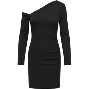 ONLY Onlvilla L/S Assymetric Dress Cs JRS, svart, S ONLY Onlvilla L/S Assymetric Dress Cs JRS, svart, S