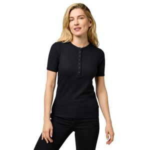 Wrangler Femme Knit Henley, svart, M Wrangler Femme Knit Henley, svart, M
