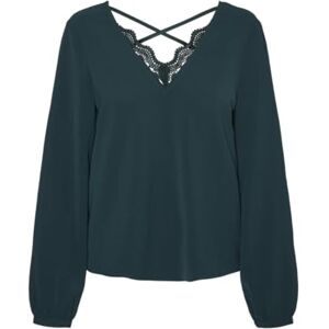 VERO MODA dam Vmthea L/S V-hals topp WVN Btq Ga långärmad blus, Scarab, XS VERO MODA dam Vmthea L/S V-hals topp WVN Btq Ga långärmad blus, Scarab, XS