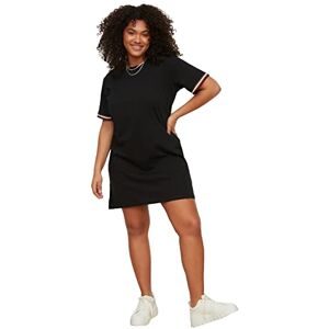 Trendyol Kvinnors cykelkrage stickad t-shirt klänning klänning, svart, 46 Trendyol Kvinnors cykelkrage stickad t-shirt klänning klänning, svart, 46