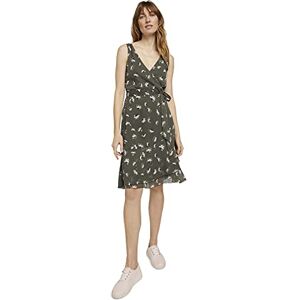 TOM TAILOR Damer Ärmlös chiffongklänning 1025869, 27428 Khaki Floral Design, 36 TOM TAILOR Damer Ärmlös chiffongklänning 1025869, 27428 Khaki Floral Design, 36