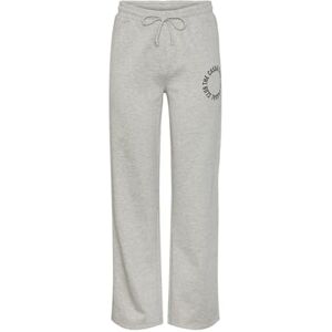 PIECES PCJYLLO HW Wide Sweat pants MM, Ljusgrå melange, XS PIECES PCJYLLO HW Wide Sweat pants MM, Ljusgrå melange, XS