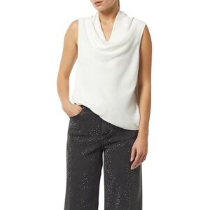 Comma Jersey-topp med vattenfallshals, Vit, 46 Comma Jersey-topp med vattenfallshals, Vit, 46