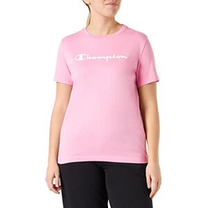 Champion Dam Legacy American Classics logotyp vanlig S/S t-shirt, varmrosa, S Champion Dam Legacy American Classics logotyp vanlig S/S t-shirt, varmrosa, S
