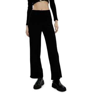 Koton dam vida ben byxor avslappning snitt elastiskt midjeband ribbade byxor, svarta, Svart, M Koton dam vida ben byxor avslappning snitt elastiskt midjeband ribbade byxor, svarta, Svart, M