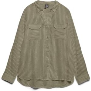 VERO MODA Vmbumpy Ls Glitter Shirt WVN Ga Noos, Sjöjungfru, XS VERO MODA Vmbumpy Ls Glitter Shirt WVN Ga Noos, Sjöjungfru, XS