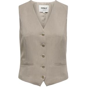 ONLY ONLIRIS-Hattie Waistcoat TLR, Taupe grå/detalj: melerad, 36 ONLY ONLIRIS-Hattie Waistcoat TLR, Taupe grå/detalj: melerad, 36