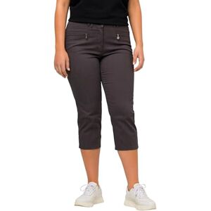 Ulla Popken Dam Basic Mony, vadlång, ansiktslyftningsbyxor, mörkgrå, 46 Ulla Popken Dam Basic Mony, vadlång, ansiktslyftningsbyxor, mörkgrå, 46