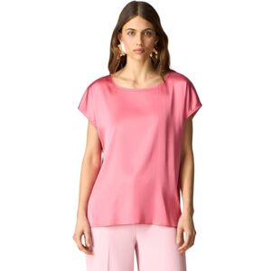 Oltre : Blus av viskos satin vår sommar 24, fuchsia, XS Oltre : Blus av viskos satin vår sommar 24, fuchsia, XS