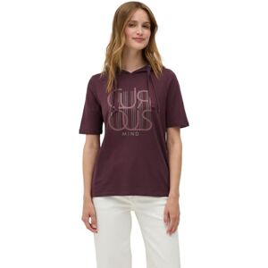 Cecil Huvtröja med Wording, Mulberry Red, M Cecil Huvtröja med Wording, Mulberry Red, M