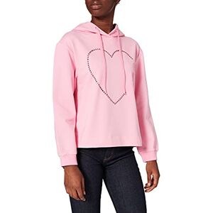 Love Moschino Långärmad Sweatshirt med justerbar draghuva, ribbad manschett och Stitching tillsammans med den nedre tröjan för kvinnor, Färg: Rosa, 38 Love Moschino Långärmad Sweatshirt med justerbar draghuva, ribbad manschett och Stitching tillsammans med den nedre tröjan för kvinnor, Färg: Rosa, 38