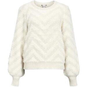 Object Objhollow L/S Re stickad tröja Noos, Vit sand, L Object Objhollow L/S Re stickad tröja Noos, Vit sand, L