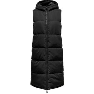 ONLY kvinnlig väst quiltad lång, svart, XS ONLY kvinnlig väst quiltad lång, svart, XS