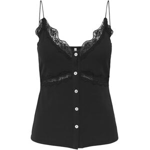 ONLY Onllukka Rib Mix Lace Singlet Cs JRS, svart, M ONLY Onllukka Rib Mix Lace Singlet Cs JRS, svart, M