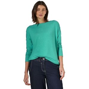 Cecil Skjorta med förfining, Aventurin Green Melange, M Cecil Skjorta med förfining, Aventurin Green Melange, M