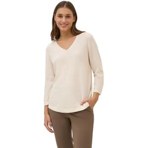 Cecil V-ringad stickad tröja Oat Milk beige melange XS Cecil V-ringad stickad tröja Oat Milk beige melange XS