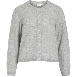 Vila Vilory O-Neck L/S stickad kofta Noos, Ljusgrå melange, XL Vila Vilory O-Neck L/S stickad kofta Noos, Ljusgrå melange, XL