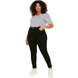 Trendyol dam rak hög midja plus size jeans, svart, 44/L Trendyol dam rak hög midja plus size jeans, svart, 44/L