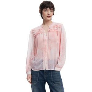 Desigual Blus_enio T-shirt för kvinnor, Röd, XS Desigual Blus_enio T-shirt för kvinnor, Röd, XS