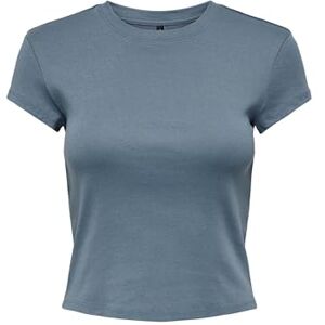 ONLY Dam Onlelina S/S O-hals kort topp JRS t-shirt, blå, XXS ONLY Dam Onlelina S/S O-hals kort topp JRS t-shirt, blå, XXS