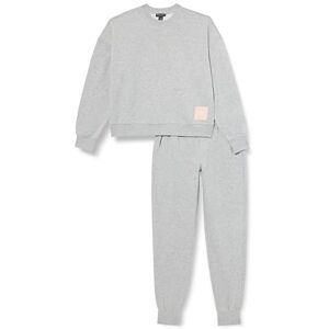 Giorgio Armani Iconic Terry Loungewear Tracksuit, Ljusgråmelerad, M Giorgio Armani Iconic Terry Loungewear Tracksuit, Ljusgråmelerad, M