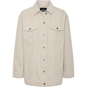PIECES ONLY Pctika Ls Oversize Dnm jacka Noos Bc, Whitecap grå, L PIECES ONLY Pctika Ls Oversize Dnm jacka Noos Bc, Whitecap grå, L