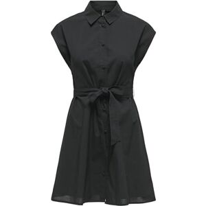 ONLY Onllou Life S/S Shirt Dress Noos Ptm, svart, M ONLY Onllou Life S/S Shirt Dress Noos Ptm, svart, M
