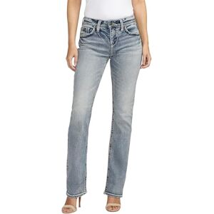 Silver Jeans Co. Dam Suki Curvy Fit Mid Rise Slim Bootcut Jeans, Indigo, 27W x 31L Silver Jeans Co. Dam Suki Curvy Fit Mid Rise Slim Bootcut Jeans, Indigo, 27W x 31L