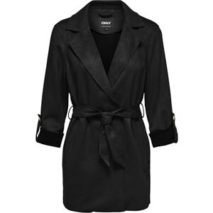 ONLY Onldiane Faux Suede Belt jacka Cc OTW kort kappa, svart, L ONLY Onldiane Faux Suede Belt jacka Cc OTW kort kappa, svart, L