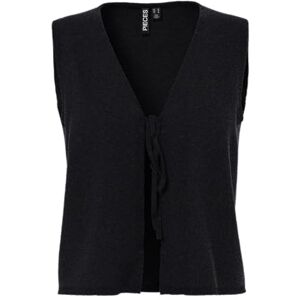 PIECES Pcbree Sl tie Knit Vest Noos Bc, svart, M PIECES Pcbree Sl tie Knit Vest Noos Bc, svart, M