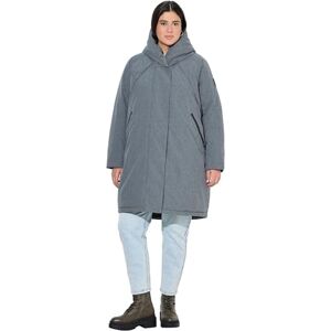 Ulla Popken damer stora storlekar överdimensionerade plus size HYPRAR funktionell kappa, vattentät 842951, Mörkgrå melange, 54-56 Ulla Popken damer stora storlekar överdimensionerade plus size HYPRAR funktionell kappa, vattentät 842951, Mörkgrå melange, 54-56