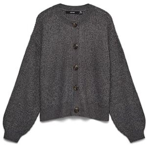 VERO MODA Vmlea Ls O-hals cardigan Noos, asfalt, L VERO MODA Vmlea Ls O-hals cardigan Noos, asfalt, L
