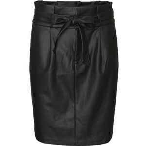 VERO MODA dam Vmeva Hr Paperbag Short Coated SKT Noos kjol, svart, XS VERO MODA dam Vmeva Hr Paperbag Short Coated SKT Noos kjol, svart, XS