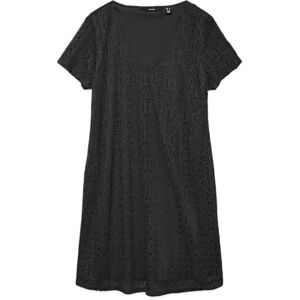 VERO MODA Vmmaya Ss V Neck Short Dress JRS Spe, svart, S VERO MODA Vmmaya Ss V Neck Short Dress JRS Spe, svart, S