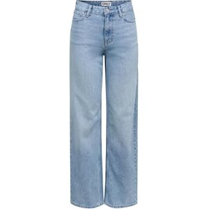 ONLY Onlmaddie-O Hw Wide DNM Tai277 Noos, Mellanblå denim, L ONLY Onlmaddie-O Hw Wide DNM Tai277 Noos, Mellanblå denim, L